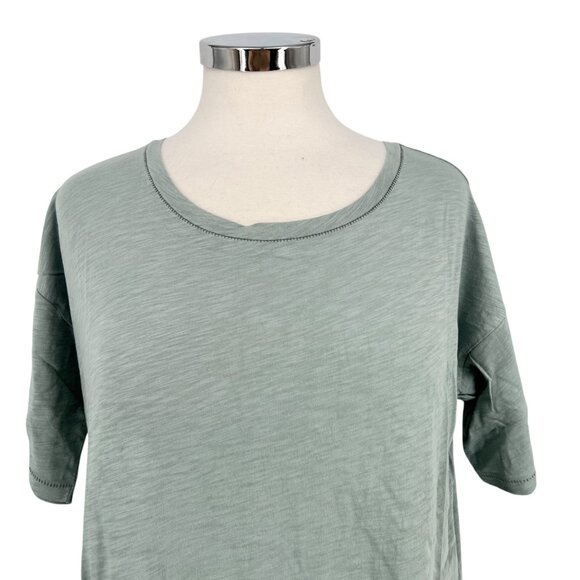 Barefoot Dreams Malibu Collection Slub Jersey Tee Waterfall Size Medium NWT - Picture 2 of 12